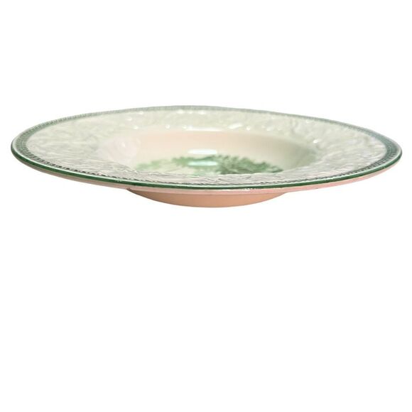 Wedgwood Patrician Torbay Green Rim Soup Bowl 8 1/2" - Picture 3 of 7